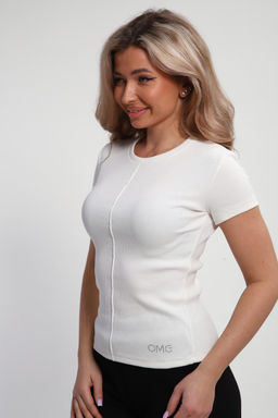 Футболка женская с швом и стразами ФЖ-002