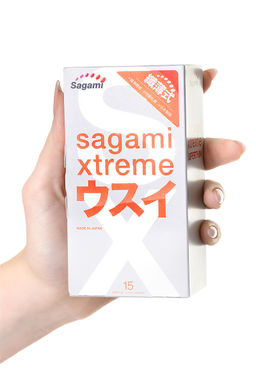 Презервативы Sagami, xtreme, 0.04, латекс, 19 см, 5,4 см, 15 шт.  фото 7