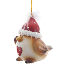 Фигурка декоративная подвесная "Птичка", L5 W5,5 H6,5 см, 2в.