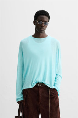VISCOSE - LINEN T-SHIRT - Zara фото 2
