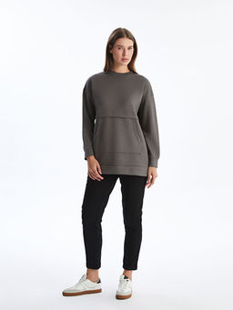 Bisiklet Yaka Kad?n Sweatshirt Tunik