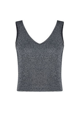 Gri Ince Basic V-Yaka Triko Bluz TWOSS23BZ00678 - Trendyolmilla фото 8