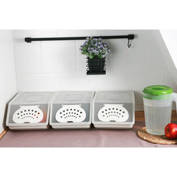 Контейнер для овощей, 7.6 л, 32.3×22×14.8 см, серый