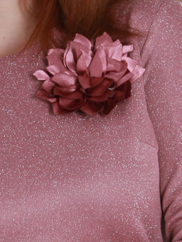 2В 4857.С1 Платье+ брошь - Almond фото 7