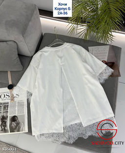 Футболка женская с гипюром - Bruno фото 3