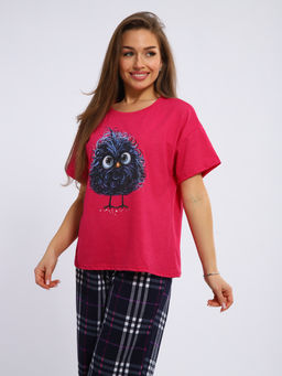 Пижама женская 1-242 (фуксия) - Новое кимоно фото 6