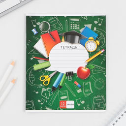 Тетрадь А5, 12 листов на скрепке в линию Школьные принадлежности, 5 видов МИКС, белизна 96% . - Artfox study фото 9