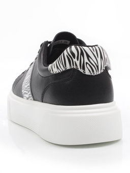 03-YC523-1 BLACK Полуботинки спортивные женские (натуральная кожа)