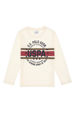 Erkek _ocuk Krem Bisiklet Yaka Sweatshirt - U.s. polo assn фото 2