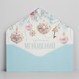 Набор конвертов для денег, «С Новым годом», 8 штук, софт тач, тиснение, 19 х 9.2 см