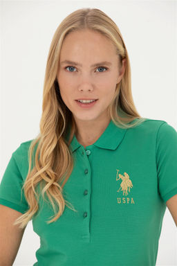 Женская зеленая базовая футболка - U.s. polo assn фото 2