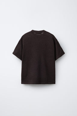 CAMISETA PUNTO R?STICA / chocolate - Zara фото 2