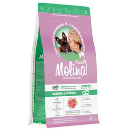 MOLINA, Сухой корм с инд и ягненком для взр.собак всех пород с чувствит.пищеварением, 2кг, 1060895