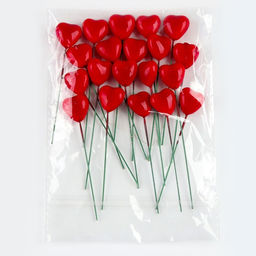 Цена за 2 шт. Набор топперов на проволоке «Сердце», набор 20 шт., размер 1 шт. — 2.5×1.6×8.5 см