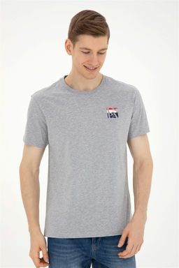 Мужская серая меланжевая футболка