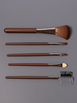 Набор кистей для макияжа PASTEL BLUSH, 5 шт., тёмно-коричневый