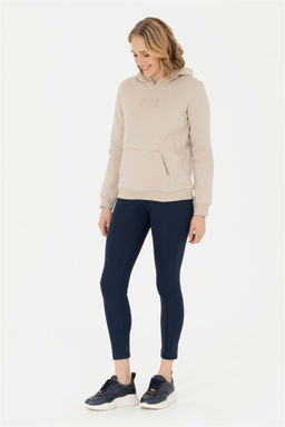 Женская бежевая базовая толстовка с капюшоном Неожиданная скидка в корзине - U.s. polo assn фото 4