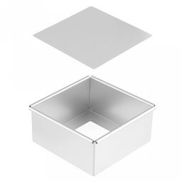 Форма для выпечки алюминиевая "Мастер" 15,2х15,2х7см, s1мм, съемное дно, загнутый край, в коробке (Китай)