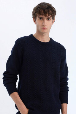 Standart Fit Bisiklet Yaka Triko Kazak - Defacto фото 5