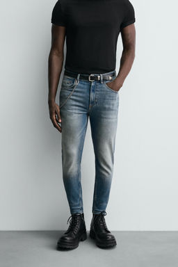 JEANS SKINNY CROPPED FIT / Azul medio - Zara фото 2