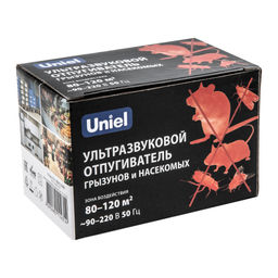 UDR-E12 IVORY Ультразвуковой отпугиватель насекомых и грызунов. 220В. Площадь до 120м2. Слоновая кость. TM Uniel - Volpe фото 5