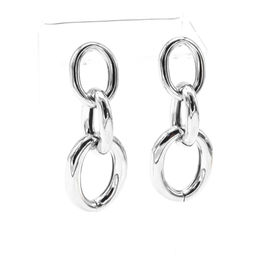 Серьги Цепи 17*45мм серебристые, 6г