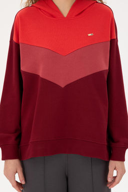 Женский бордово-красный свитшот Неожиданная скидка в корзине - U.s. polo assn фото 6