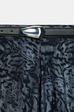 PRINTED MIDI SKIRT WITH BELT - Zara фото 7