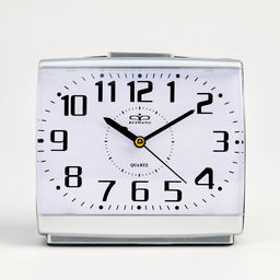 Будильник «Классика», дискретный ход, 14.3×6.5×13.2 см, от батарейки АА, серебро