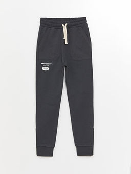 Beli Lastikli Bask?l? Erkek ?ocuk Jogger E?ofman Alt?