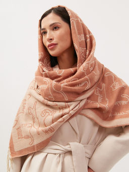 В составе шерсть ! теплый двусторонний палантин