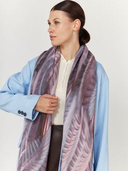 Большой, мягкий, тонкий и очень нежный двусторонний палантин с рисунком - Tantino фото 4