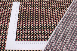 Штапель Стильная графика на черном, ВИД2, ш.1.43м, вискоза-100%, 90гр/м.кв - Купава фото 4