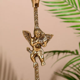 Подсвечник Амур, 25.5 см, латунь, перламутр