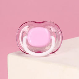 Соска - пустышка силиконовая классическая M&B, от 6 мес., с колпачком, фиолетовый