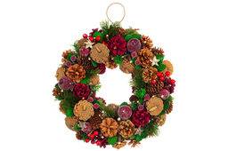 Новогоднее украшение венок 33*33*8 см Тайна Рождества круг - Elan gallery фото 3