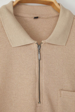 TRENDYOL MAN Siyah Oversize/Genis Kesim Cep Detayl? Dokulu Polo Yaka T-shirt TMNSS25PO00019 - Trendyolmilla фото 4