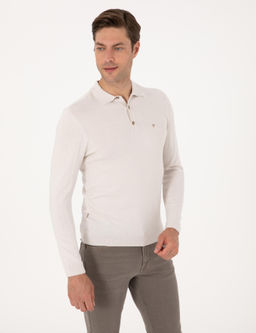 Ta_ Slim Fit Polo Yaka Basic Triko Kazak