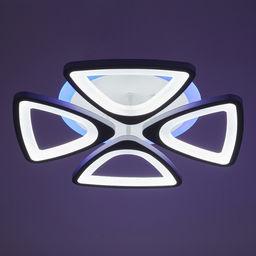 Люстра ЭкономСвет 50330/4, LED, ПДУ, 4×24 Вт, 41×41×8 см, белый