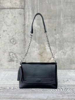 Женская кожаная сумка через плечо 8722-9 Блек - Sergio valentini фото 2