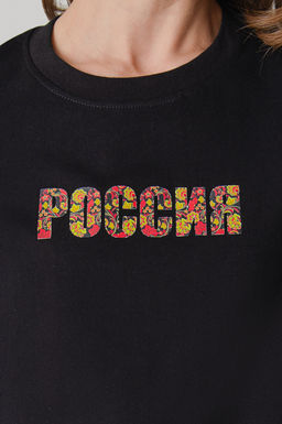 Арт. 31141 Футболка женская Россия 44-50 (4 шт) Цвет:черный - Калинка фото 6