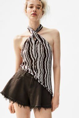 Top halter con efecto arrugado - H&m фото 5
