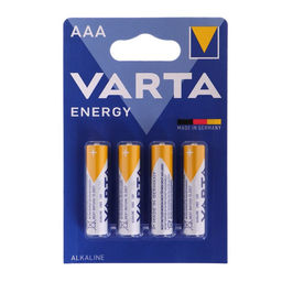 Батарейка алкалиновая Varta Energy, AAA, LR03-4BL, 1.5В, блистер, 4 шт.