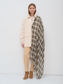 Большой, красивый двусторонний палантин с необычной выработкой по всему полотну изделия - Tantino фото 2