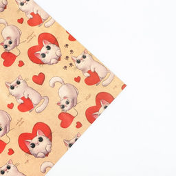 Цена за 10 шт. Бумага упаковочная крафтовая Моему сердечку, 50?70 см