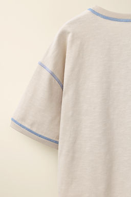 CAMISETA RAYAS PESPUNTES CREATED BY CARAMEL LONDON X ZARA / Beige