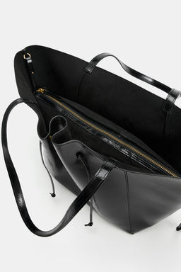 BOLSO SHOPPER FRUNCIDO / Negro - Zara фото 4