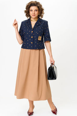 Костюм Aira Style 24120А капучино+синий