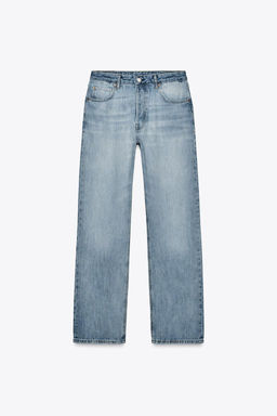 RELAXED LOW-WAIST STRAIGHT-LEG ZW COLLECTION JEANS - Zara фото 6