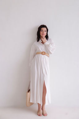 Martichelli Платье белое из вискозы  фото 5